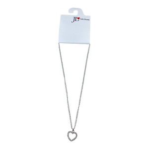JL Cubic Zirconia Heart Pendant Necklace
